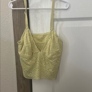 Yellow Lace Women Top